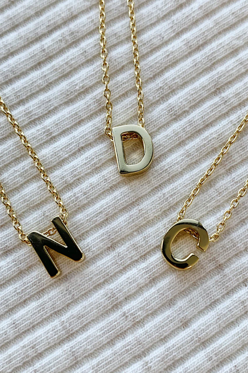 Alphabet Necklace - Gold - Image 3