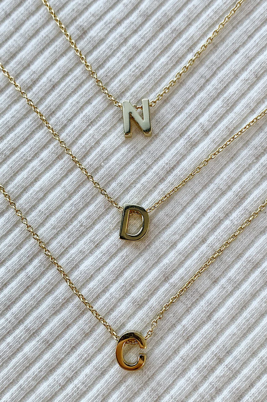 Alphabet Necklace - Gold - Image 4