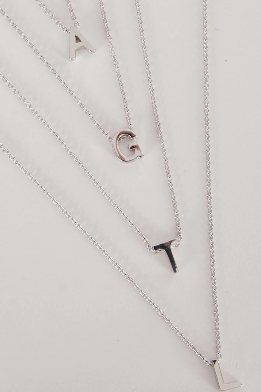 Alphabet Necklace - Silver
