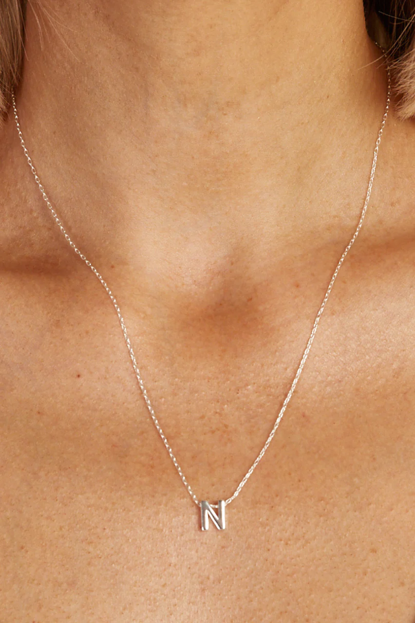 Alphabet Necklace - Silver - Image 2