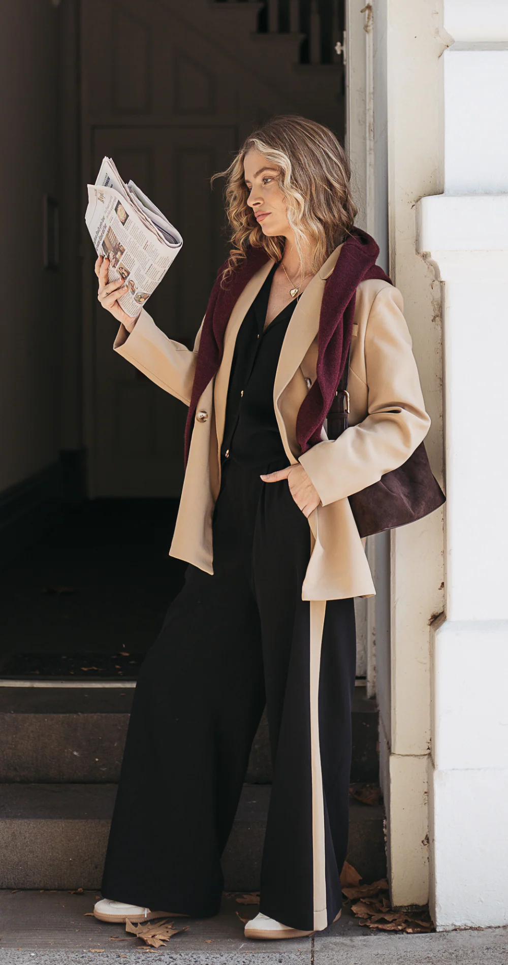 Andie Pant - Black Camel Stripe - Image 6