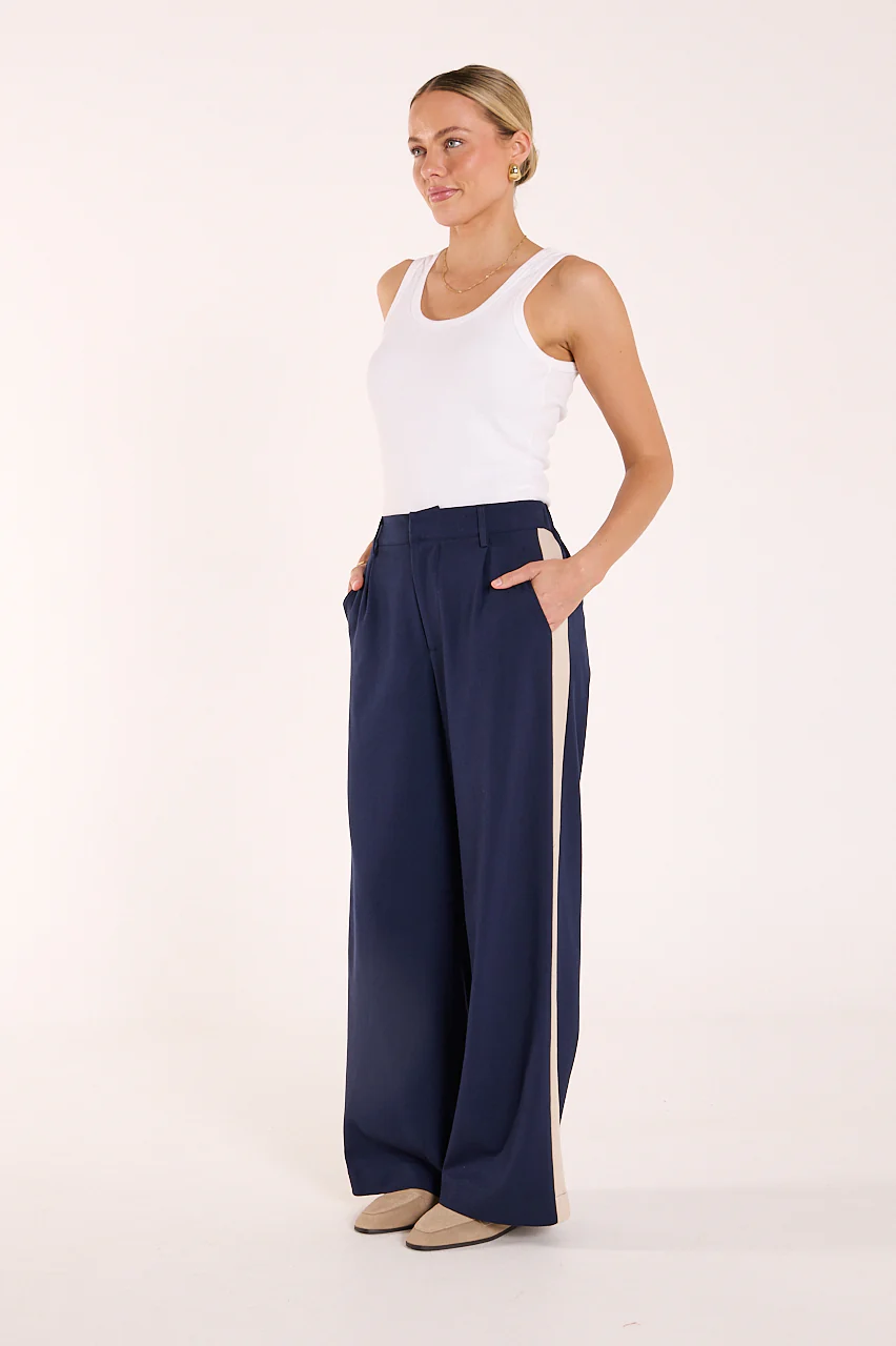 Andie Pant - Navy Cream Stripe - Image 5