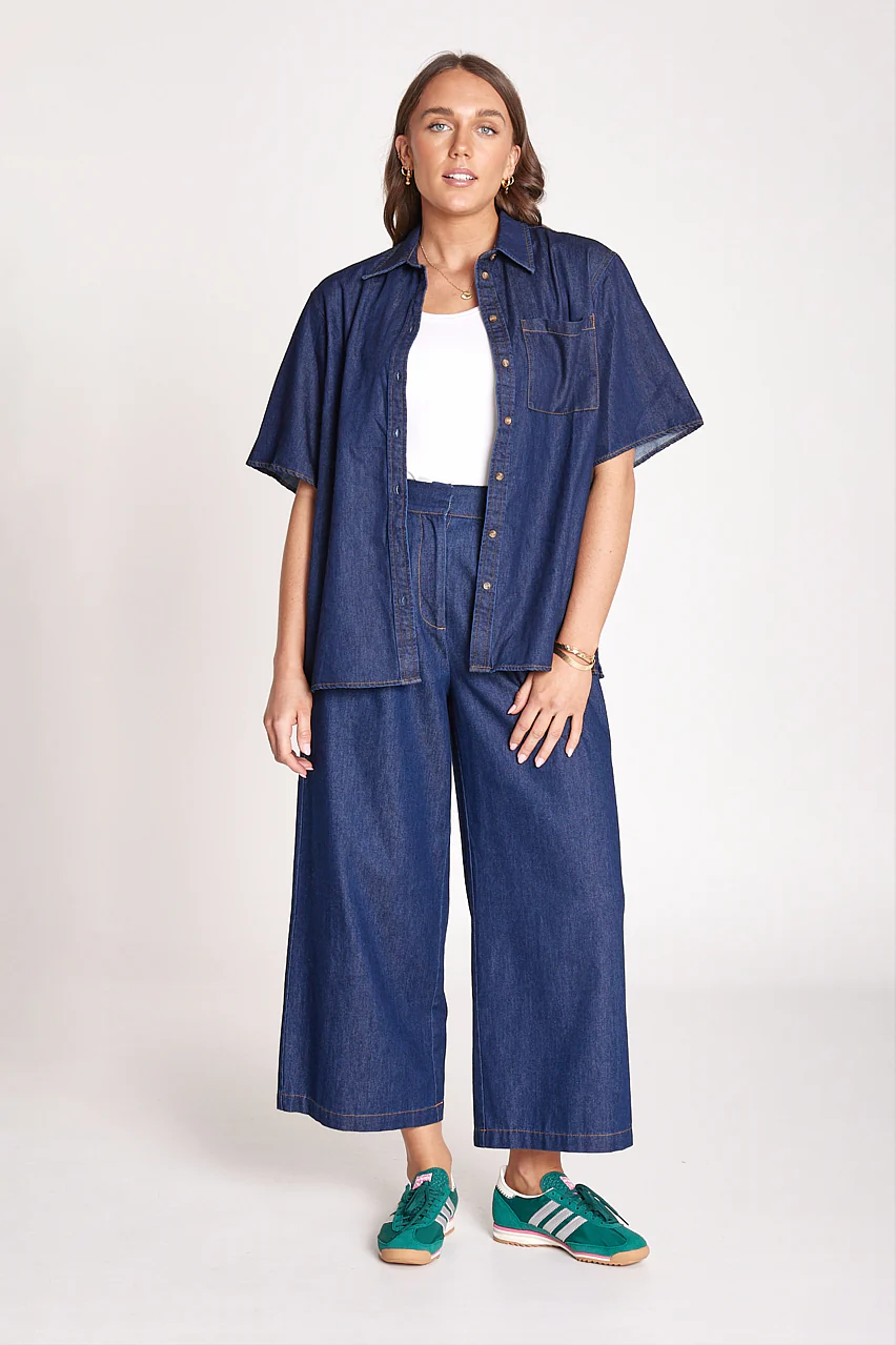 Arlo Cropped Pant - Dark Blue - Image 3