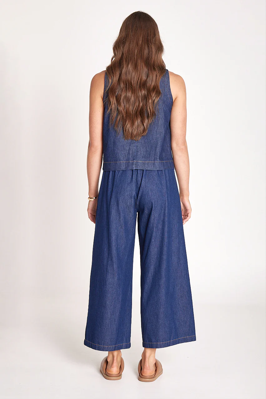 Arlo Cropped Pant - Dark Blue - Image 5