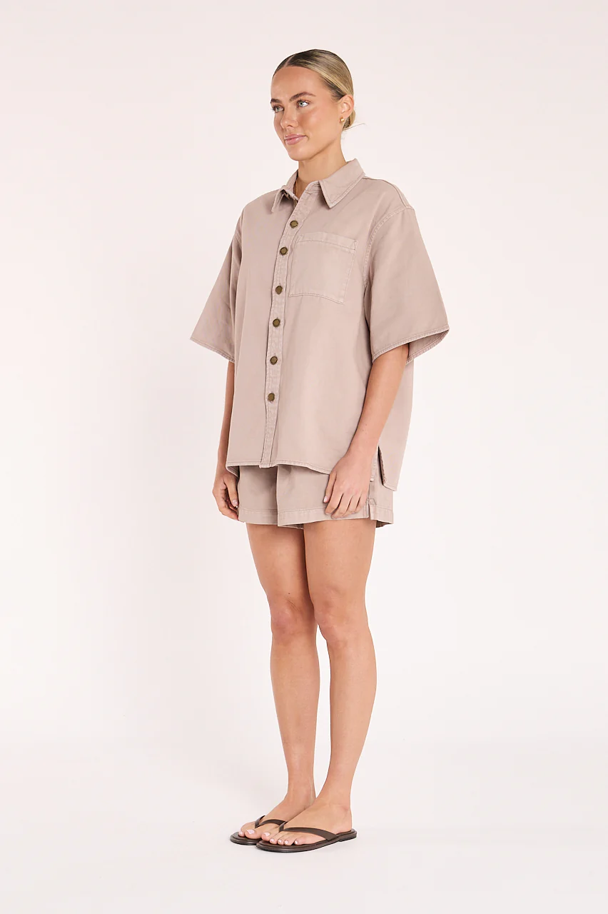 Arlo Denim Shirt - Mocha - Image 5