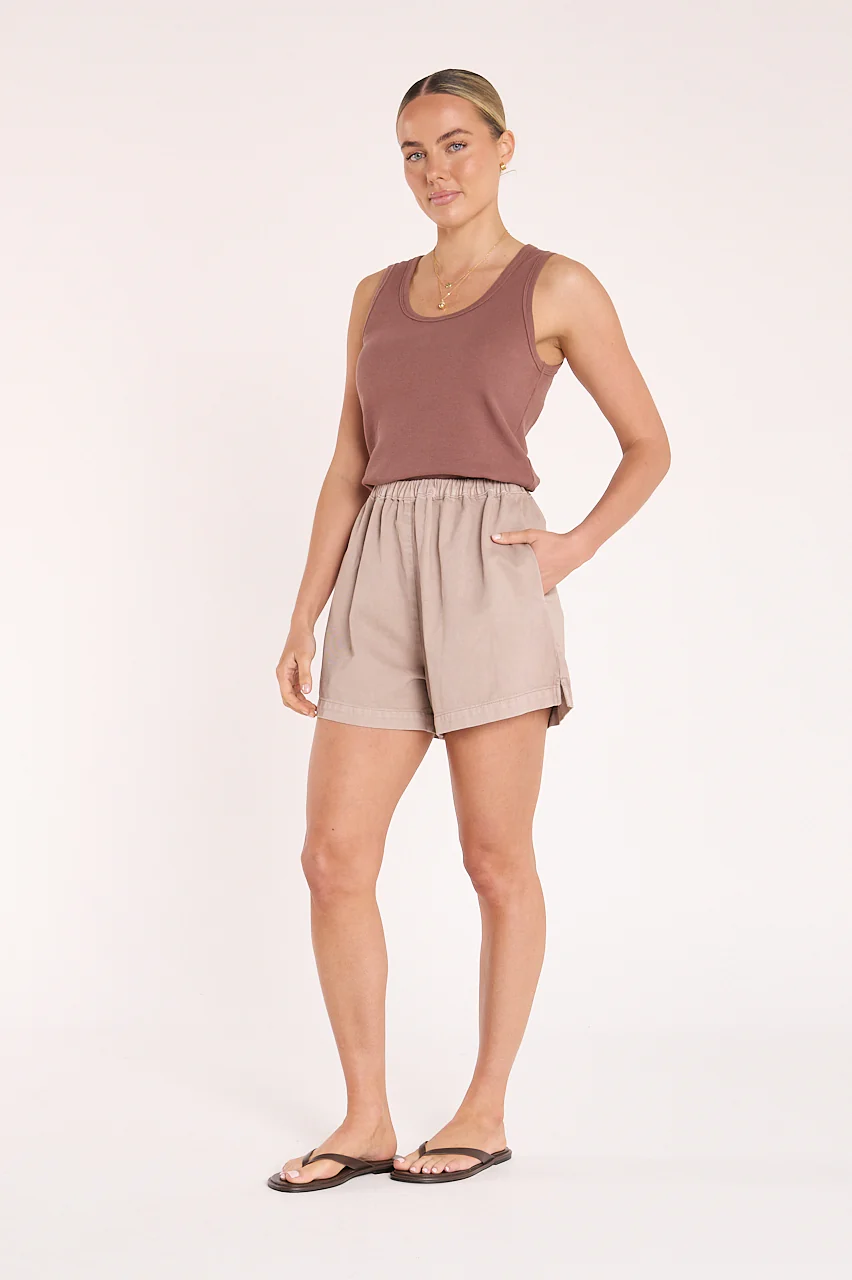 Arlo Denim Short - Mocha - Image 3