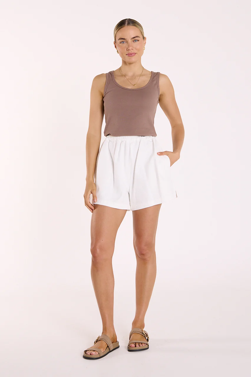 Arlo Denim Short - White - Image 3