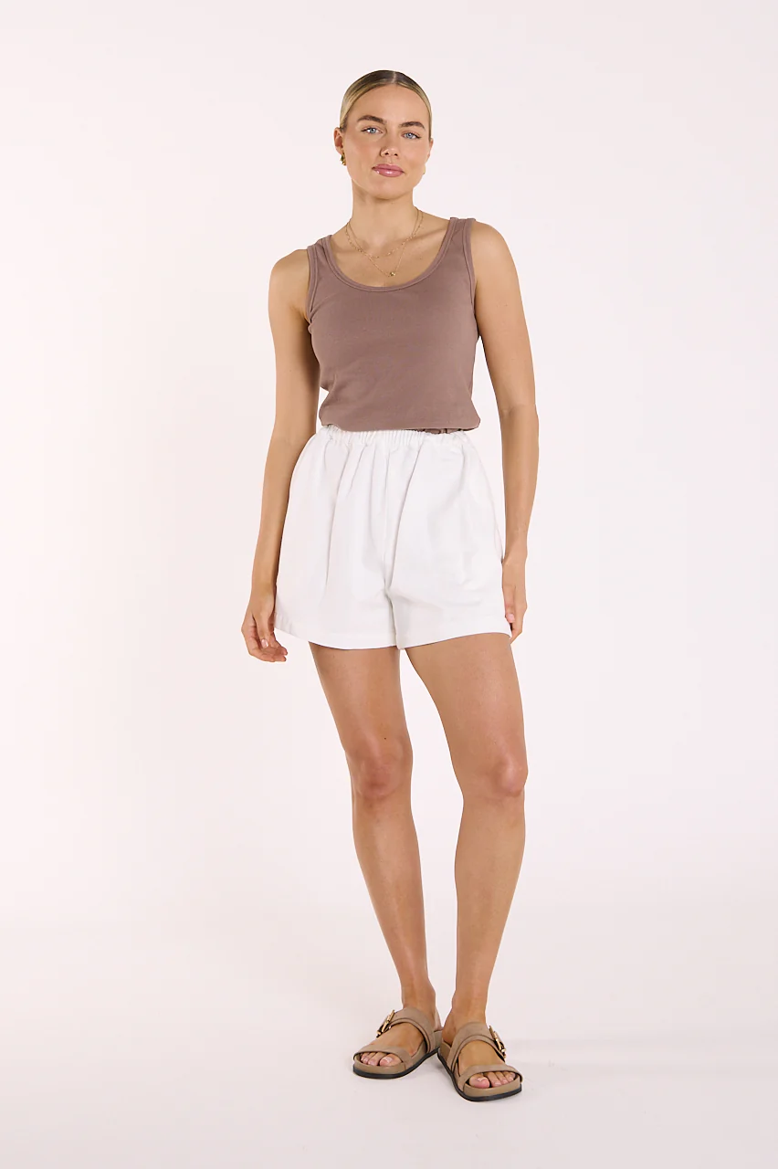 Arlo Denim Short - White - Image 5
