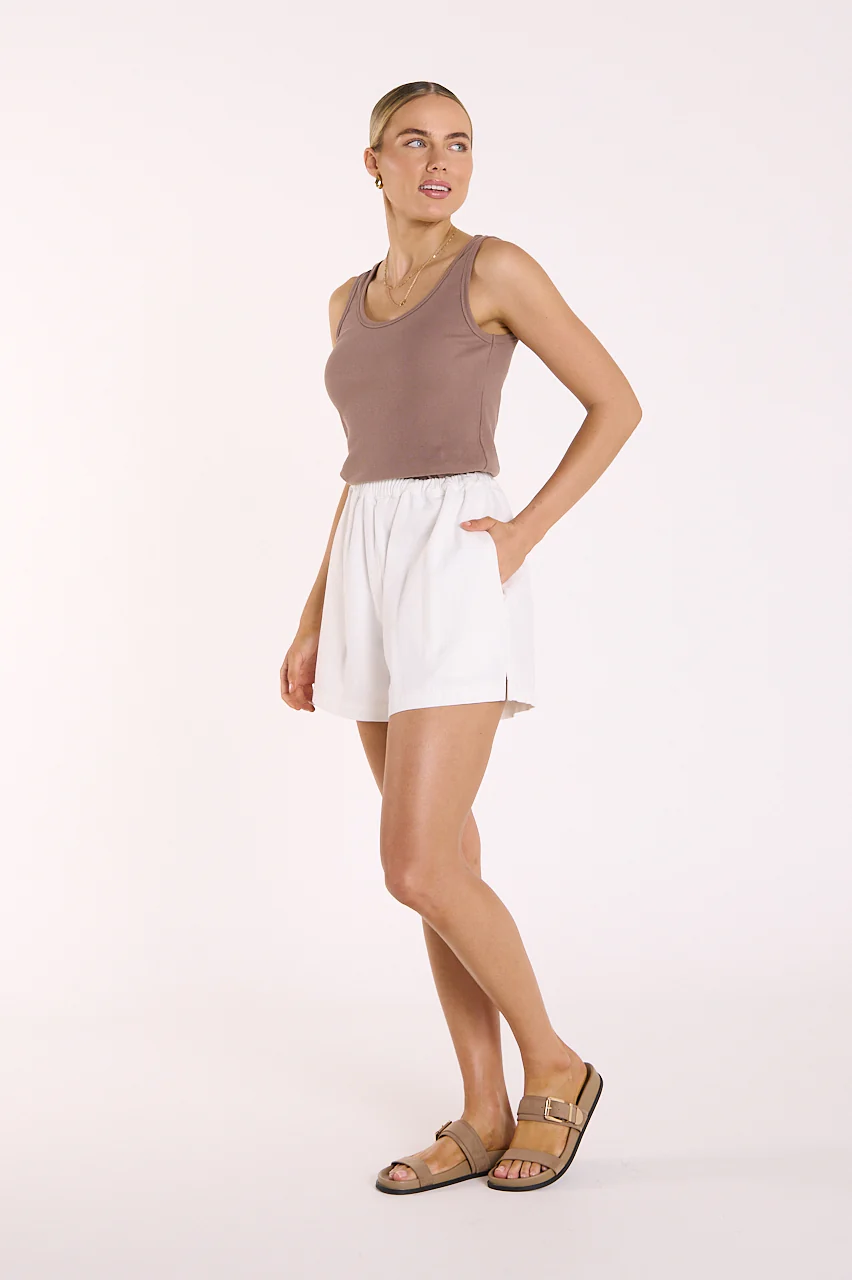 Arlo Denim Short - White - Image 6
