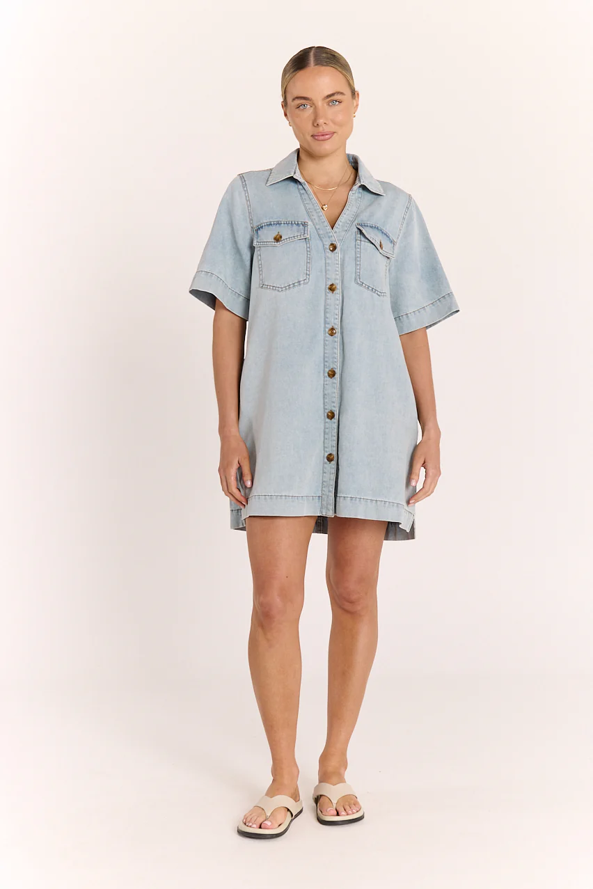 Arlo Shirt Dress - Summer Blue - Image 2