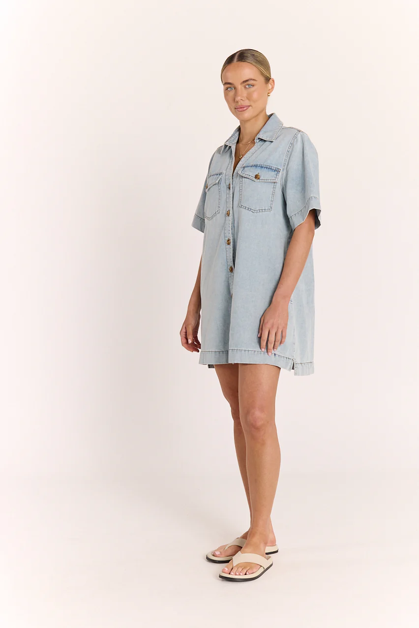 Arlo Shirt Dress - Summer Blue - Image 5