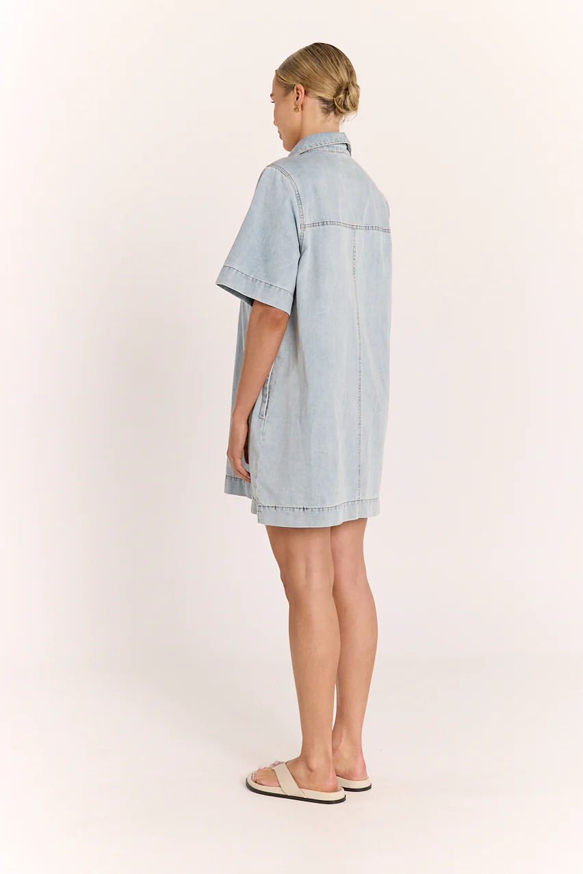 Arlo Shirt Dress - Summer Blue - Image 6