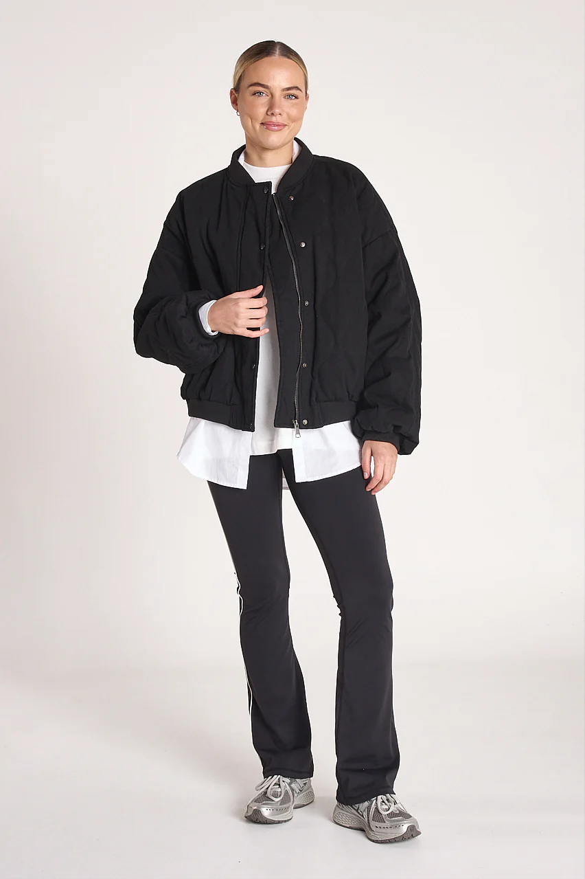 PRE-ORDER Asher Quilted Jacket - Black - Image 4
