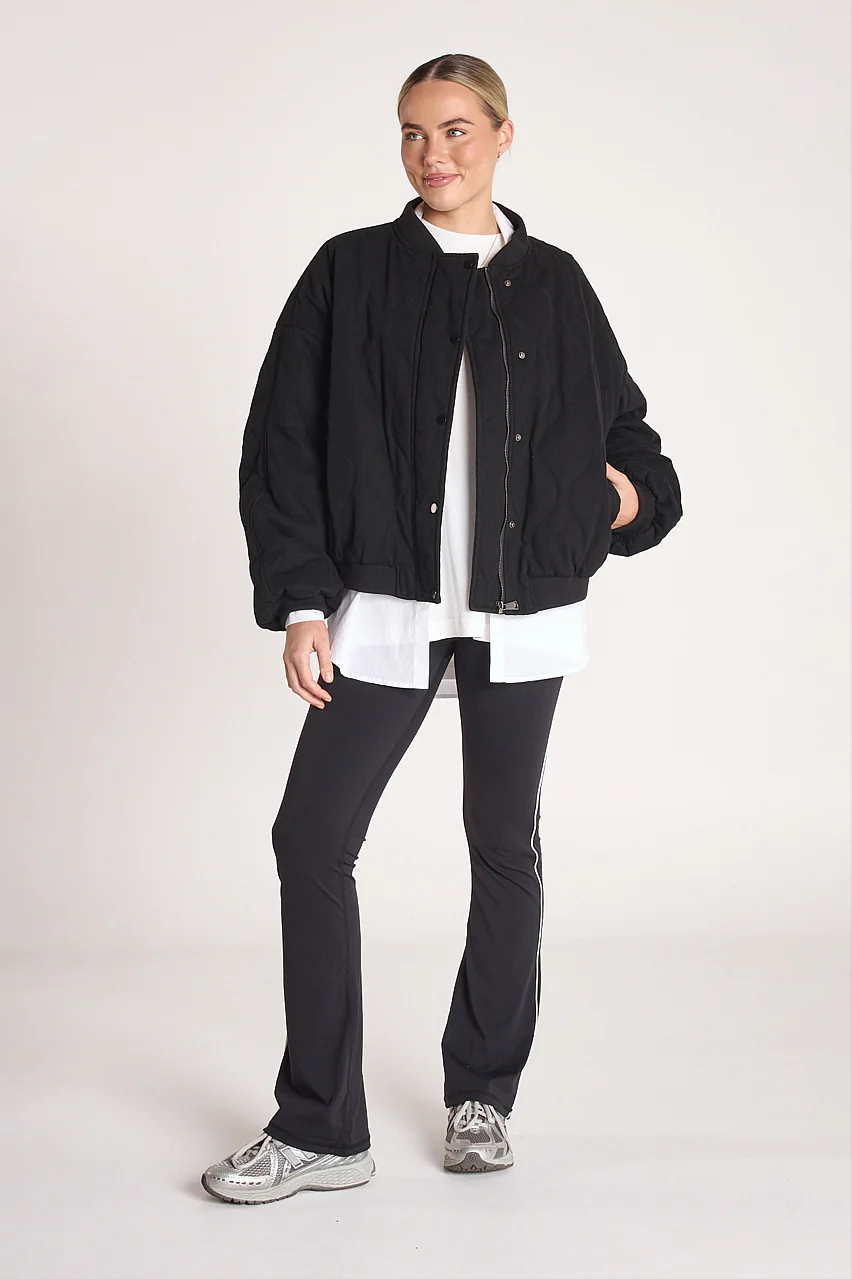 PRE-ORDER Asher Quilted Jacket - Black - Image 6