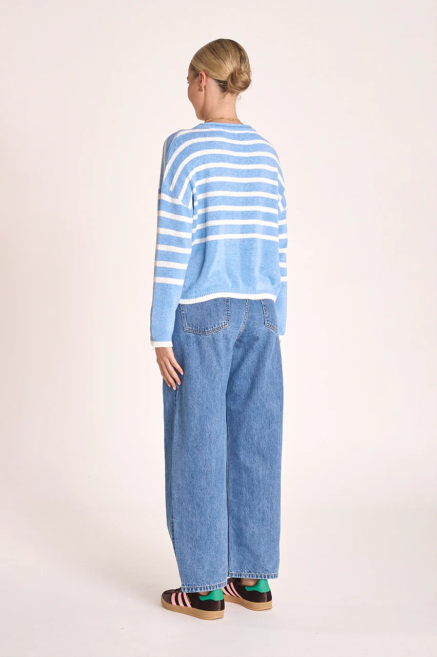 Avery Knit - Blue White Stripe - Image 6