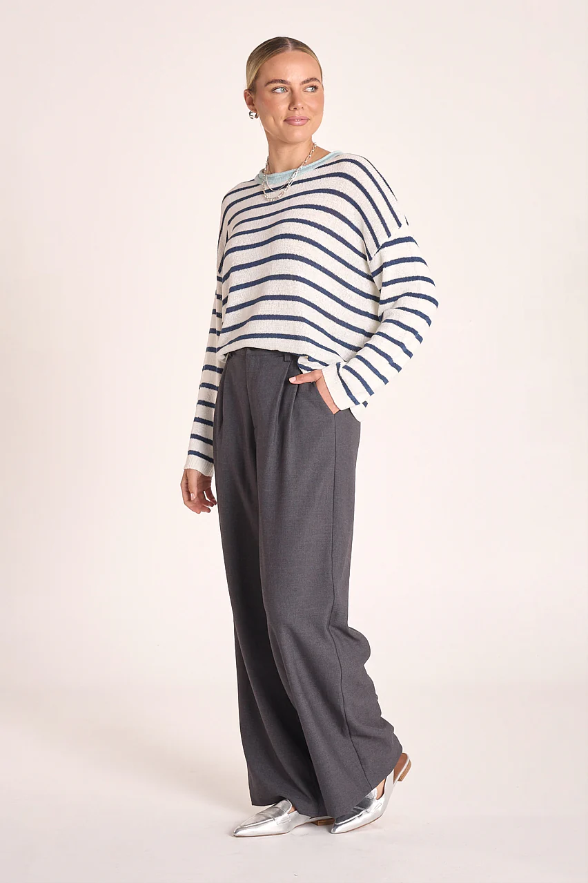 Avery Knit - Navy White Stripe - Image 3