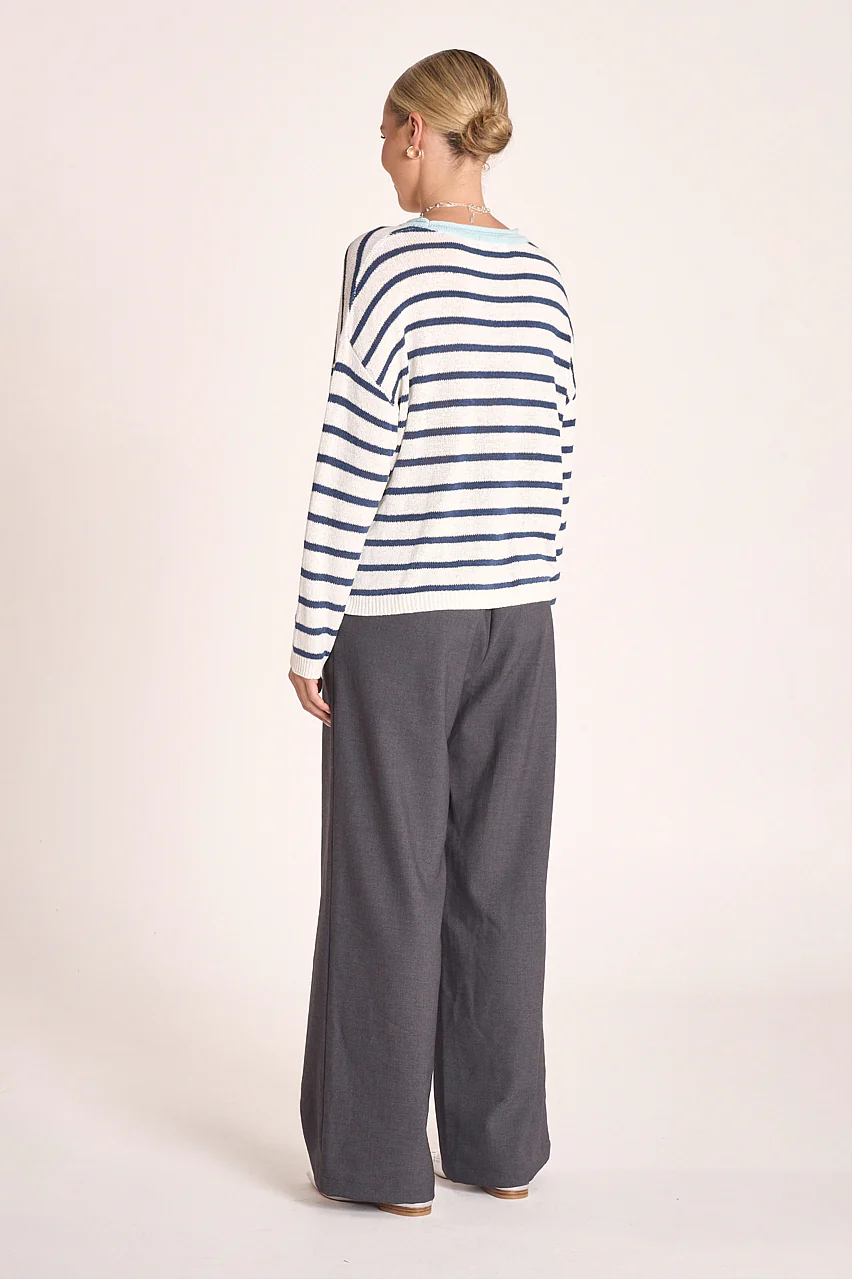 Avery Knit - Navy White Stripe - Image 4