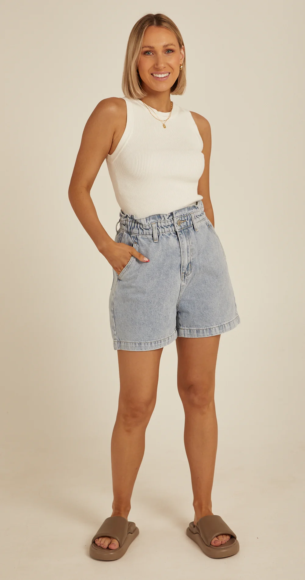Blondie Denim Short - Blue Skies - Image 3