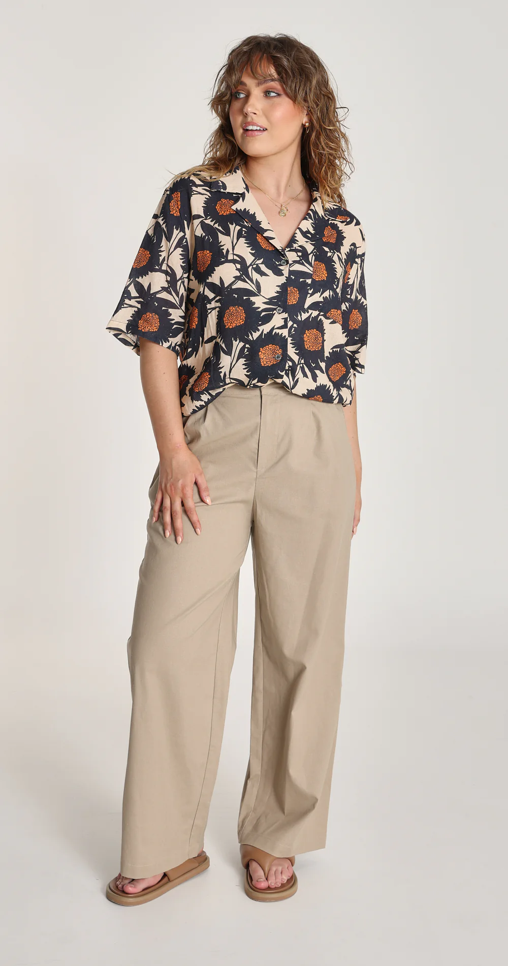 Carrie Linen Blend Pant - Camel - Image 5