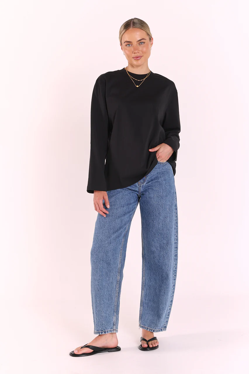Carter Long Sleeve Tee - Black - Image 2