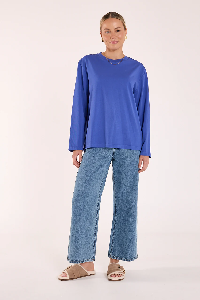 Carter Long Sleeve Tee - Cobalt - Image 5