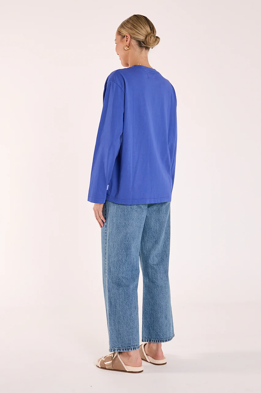 Carter Long Sleeve Tee - Cobalt - Image 6