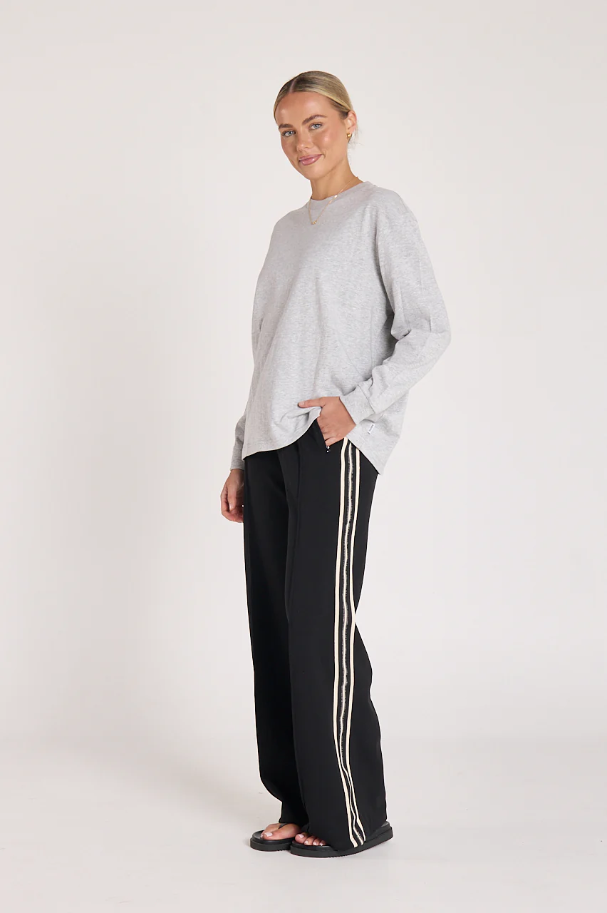 Carter Long Sleeve Tee - Grey Marle - Image 3
