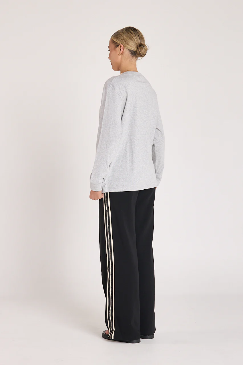 Carter Long Sleeve Tee - Grey Marle - Image 4