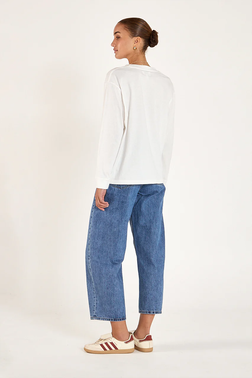 Carter Long Sleeve Tee - White - Image 3