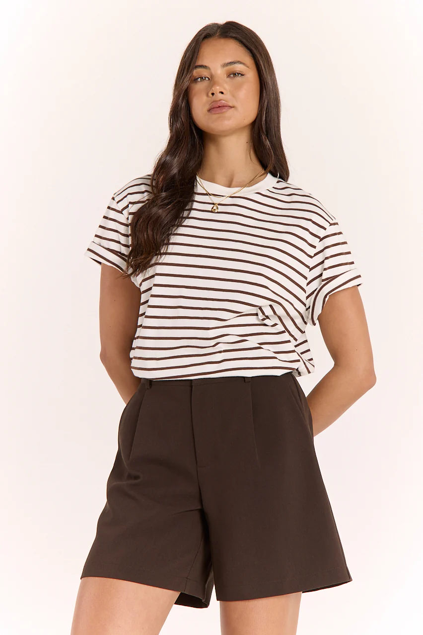 Carter Tee - White Chocolate Stripe - Image 5