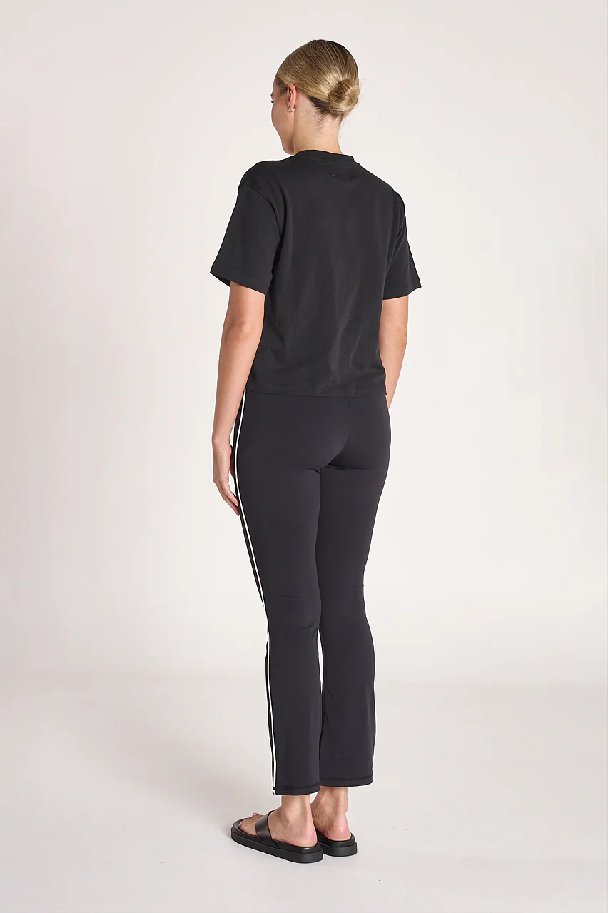 Cassidy Cropped Flare - Black Stripe - Image 5