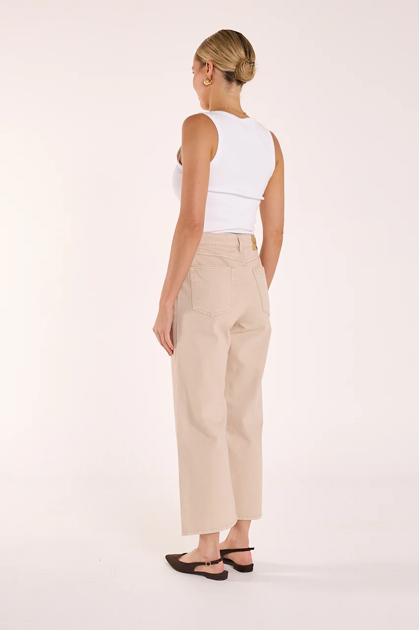 Cassie Cropped Leg Jean - Dune - Image 6