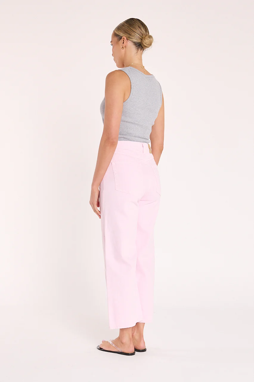 Cassie Cropped Leg Jean - Pink - Image 6
