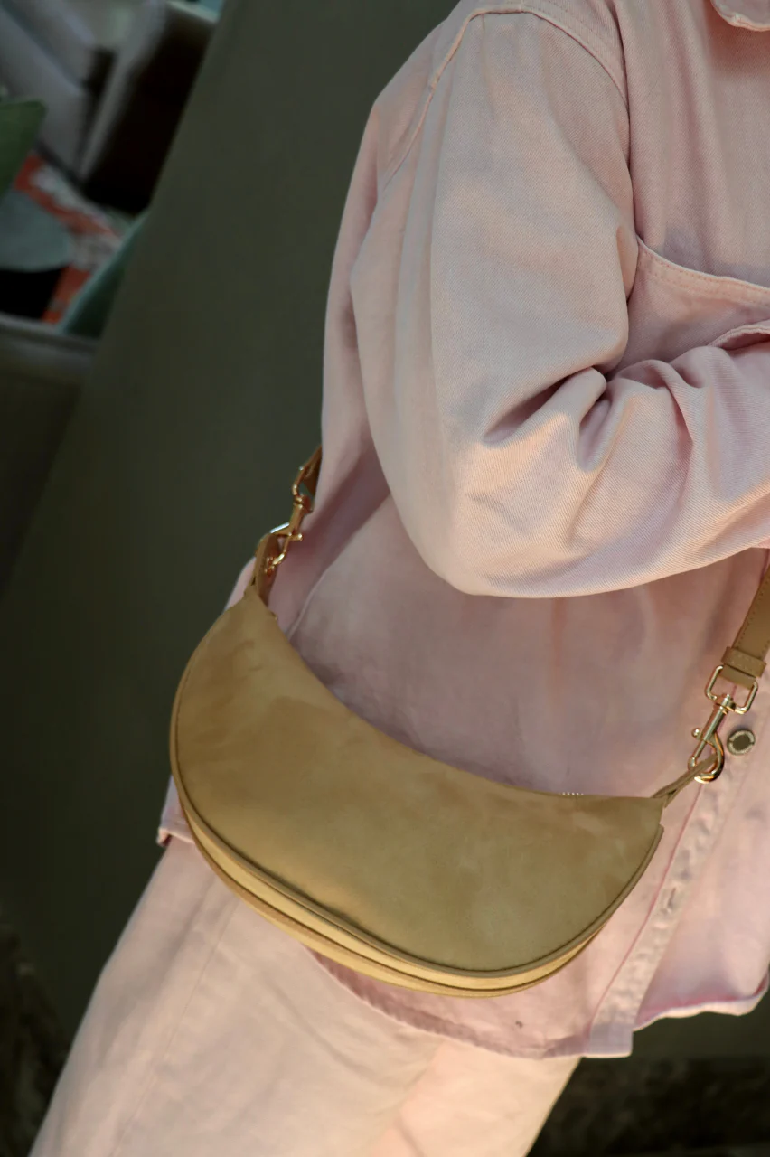 Celeste Shoulder Bag - Cumin Suede - Image 2