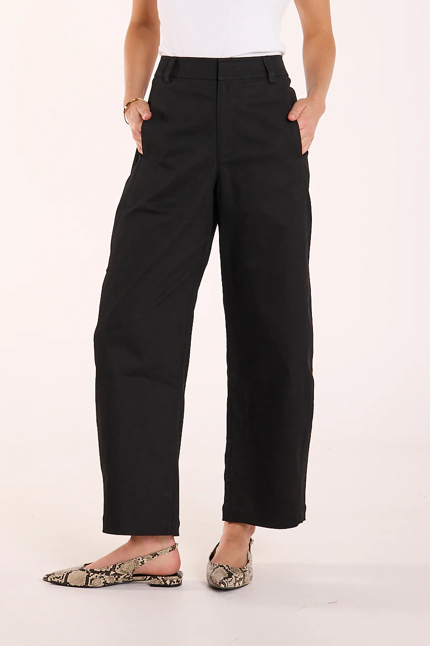 Charlie Barrel Pant - Black