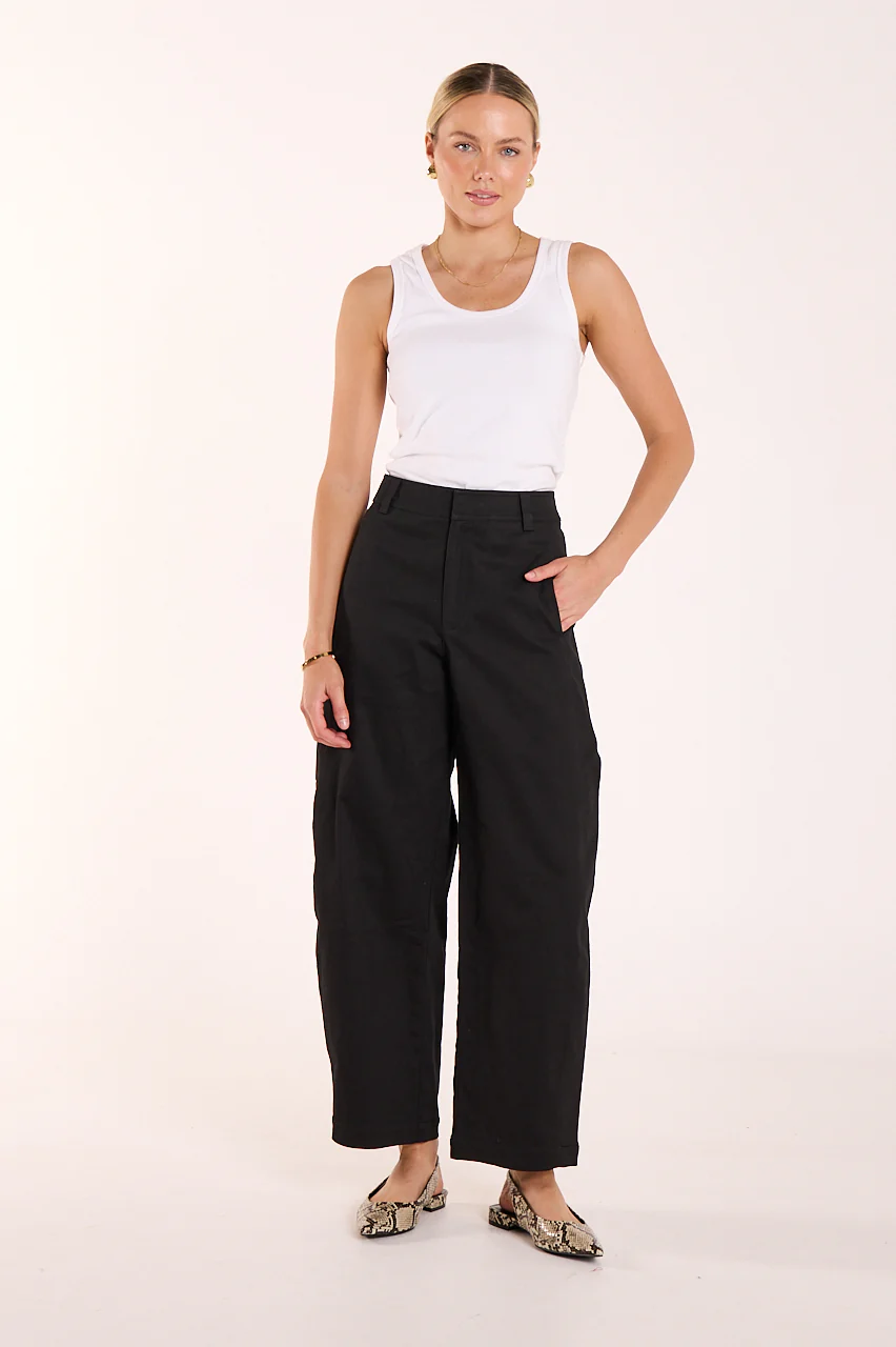Charlie Barrel Pant - Black - Image 3