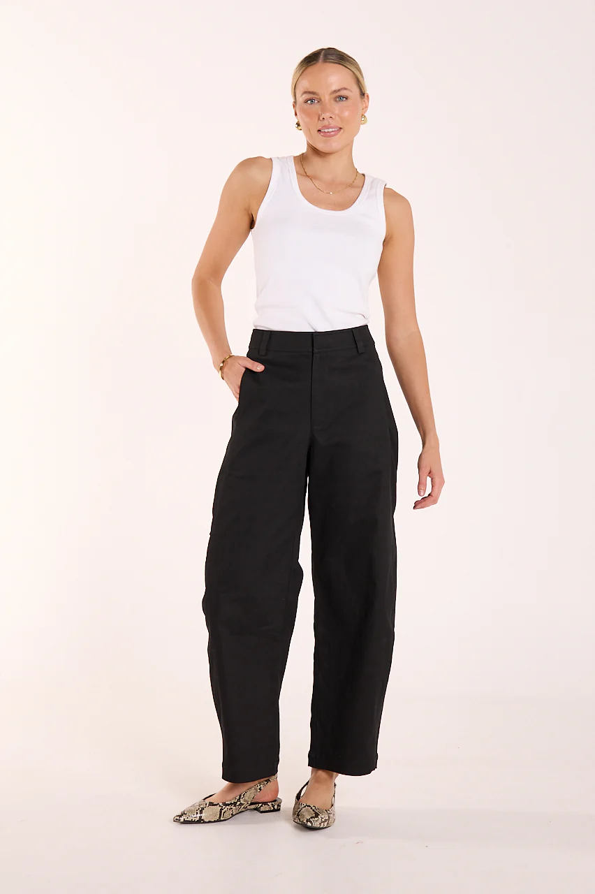 Charlie Barrel Pant - Black - Image 4