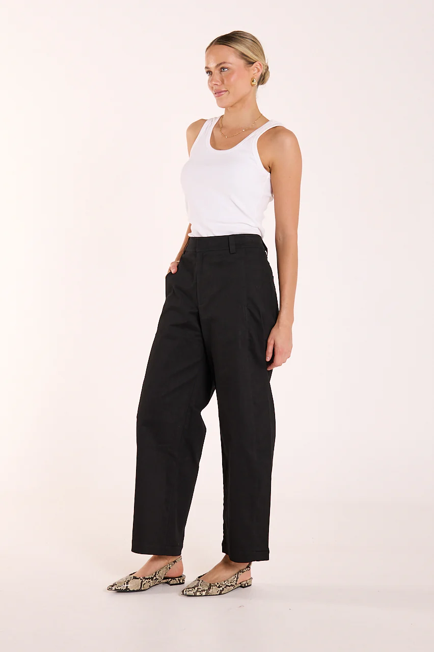 Charlie Barrel Pant - Black - Image 5