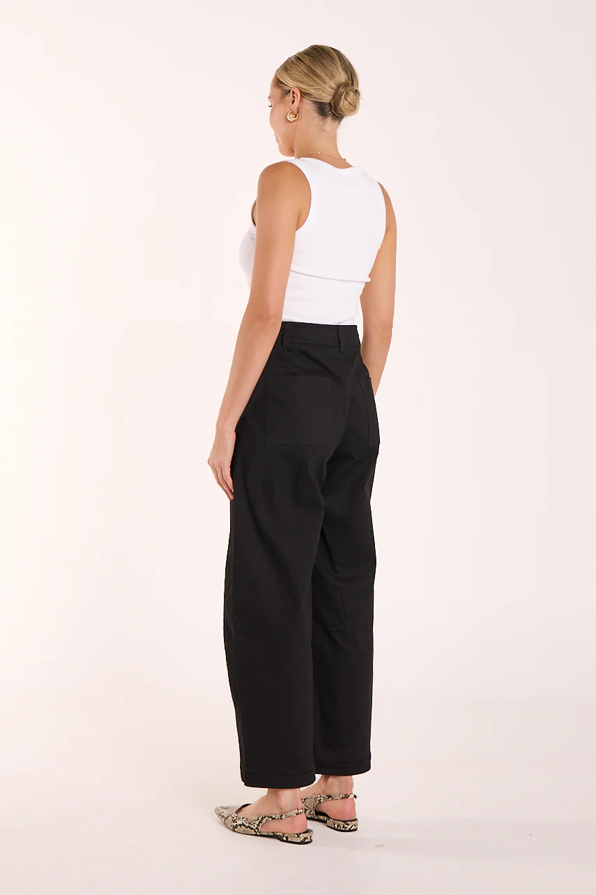 Charlie Barrel Pant - Black - Image 6