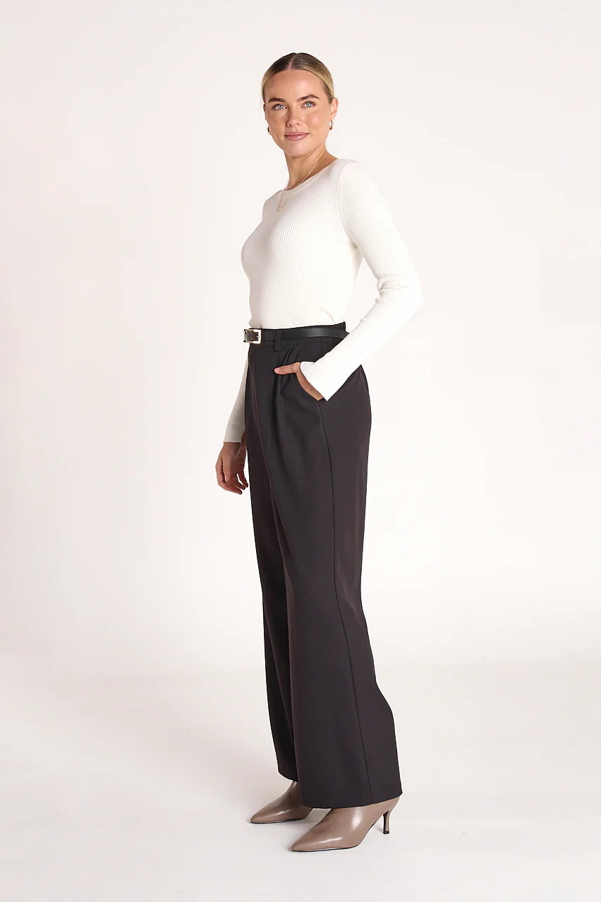 Claire Long Sleeve Top - White - Image 3