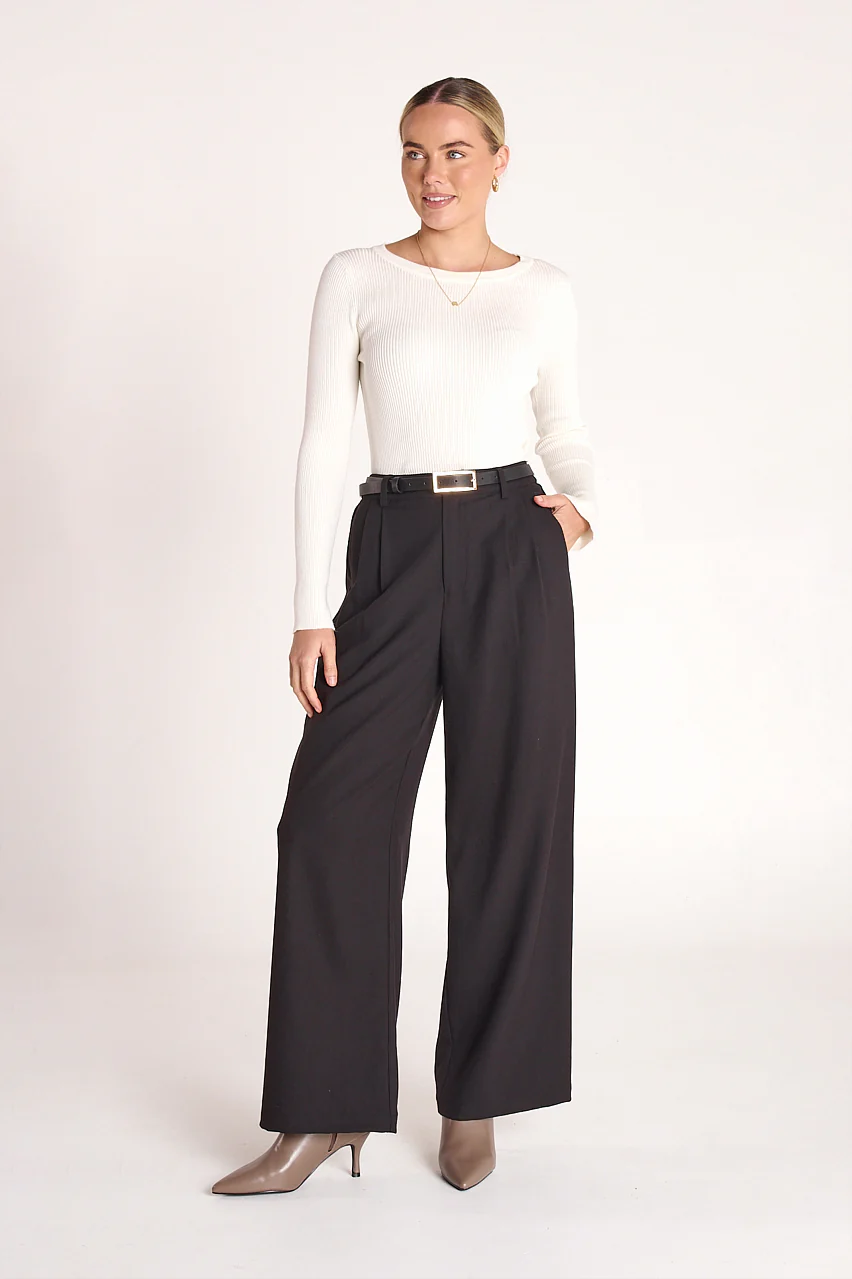 Claire Long Sleeve Top - White - Image 4