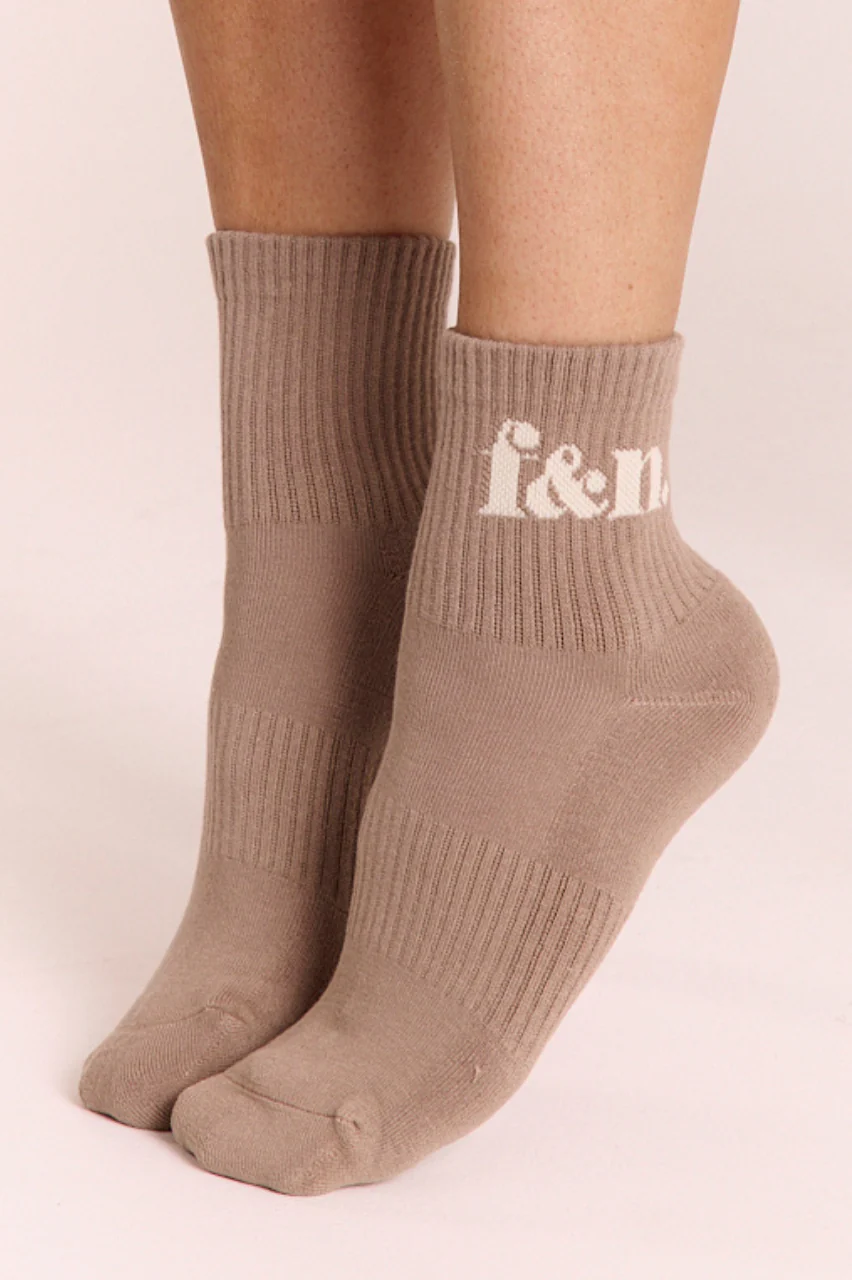 Classic Logo Ankle Socks - Latte - Image 2
