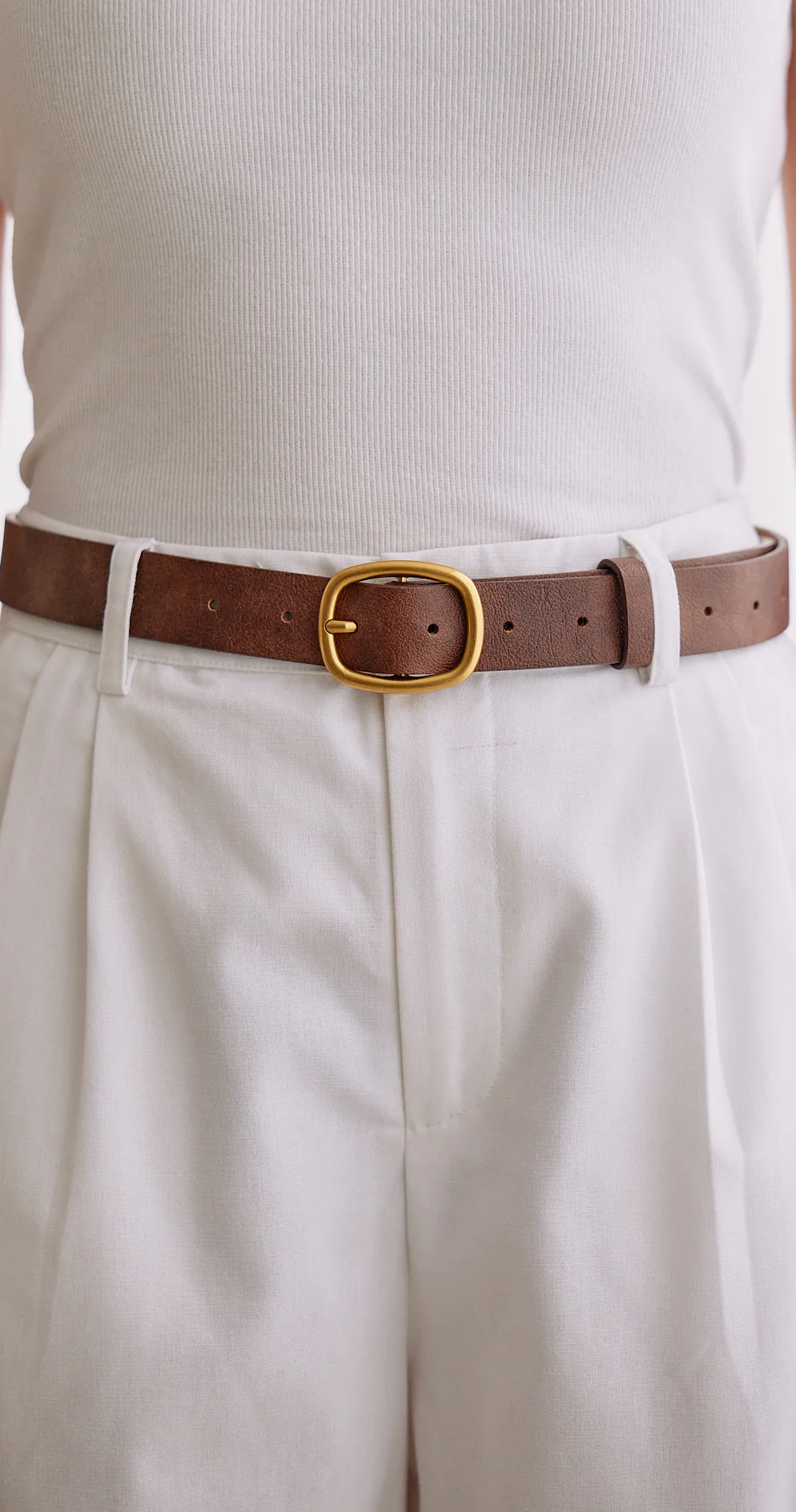 Clea Metal Belt - Brown & Gold - Image 4