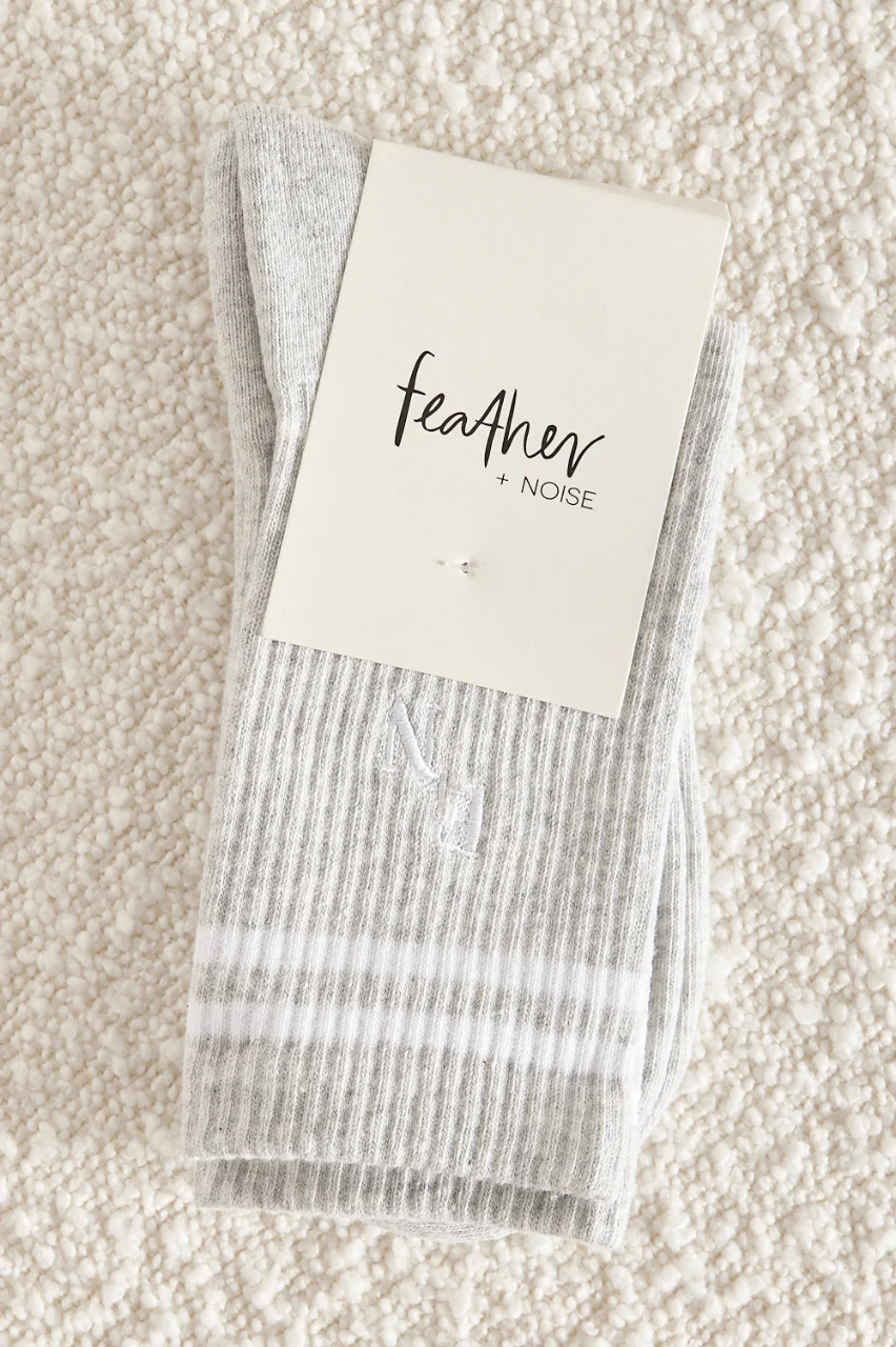 Core Stripe Socks - Grey Marle - Image 2