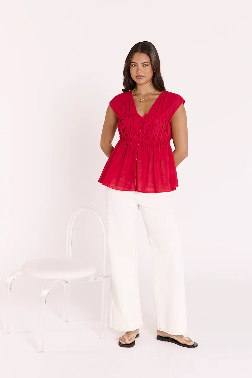 Daisy Top - Red - Image 4