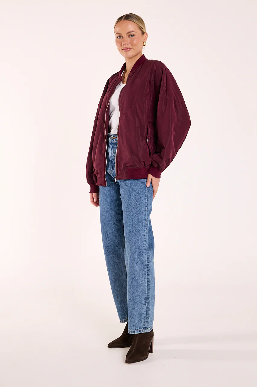 Devon Bomber - Maroon - Image 3