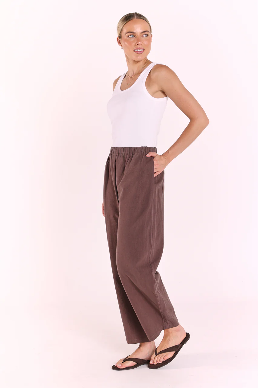 PRE-ORDER Eleanor Barrel Pant - Chocolate - Image 7