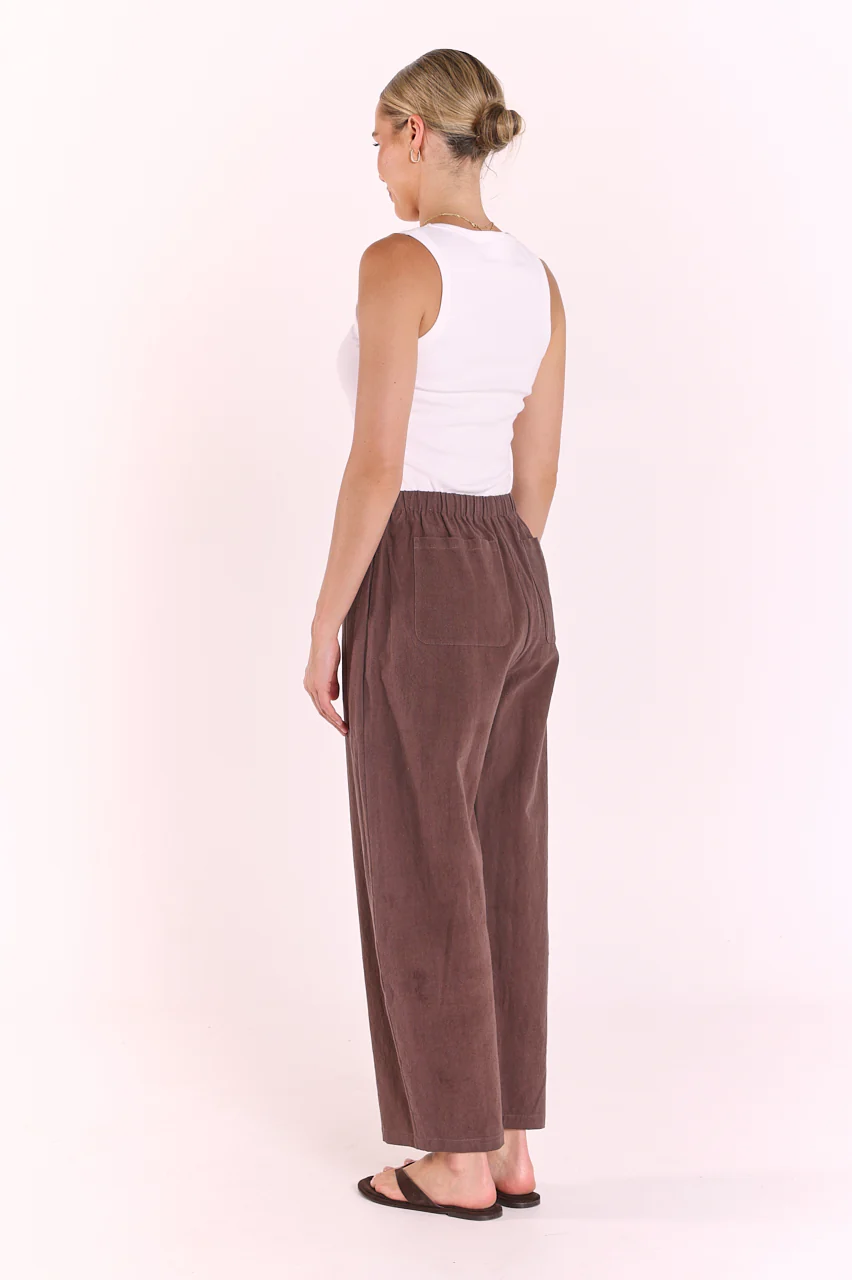 PRE-ORDER Eleanor Barrel Pant - Chocolate - Image 8