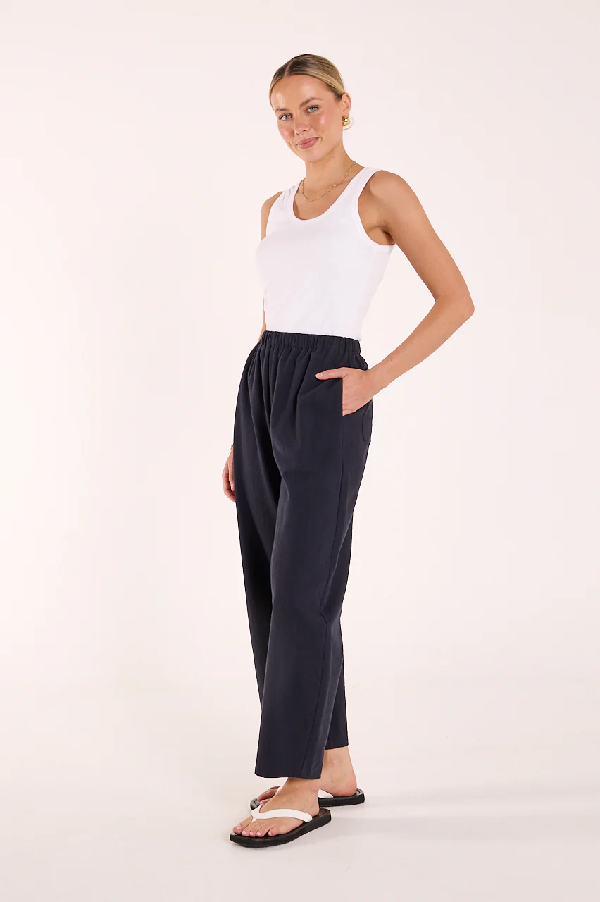 Eleanor Barrel Pant - Navy - Image 7