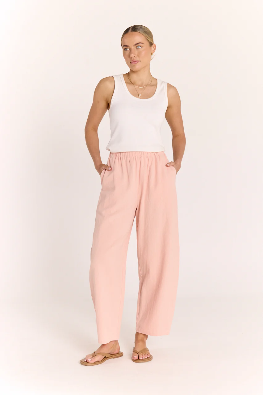 Eleanor Barrel Pant - Peach - Image 4
